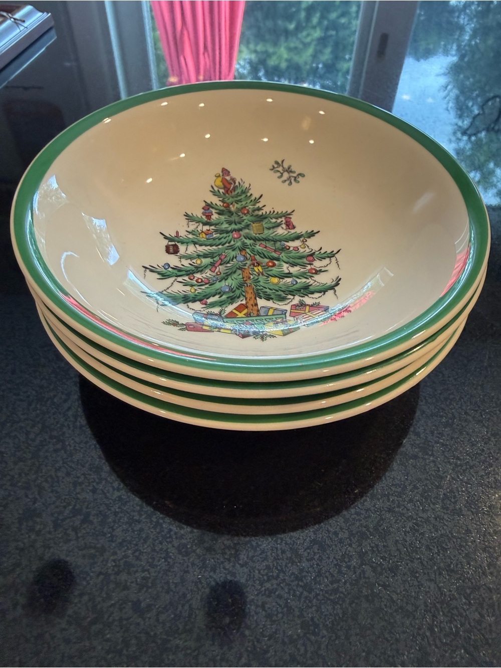 Spode  Green Christmas Tree bowls  - Home Dining
